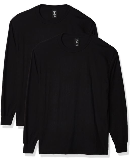 Hanes Black Long Sleeve Beefy-t Shirt for men