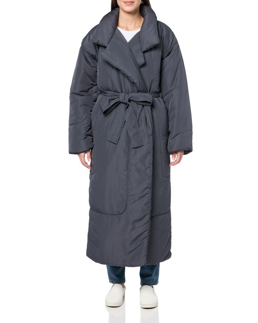 Norma Kamali Blue Classic Sleeping Bag Coat Long