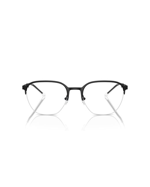 Emporio Armani Black Ea1160 Round Prescription Eyewear Frames for men