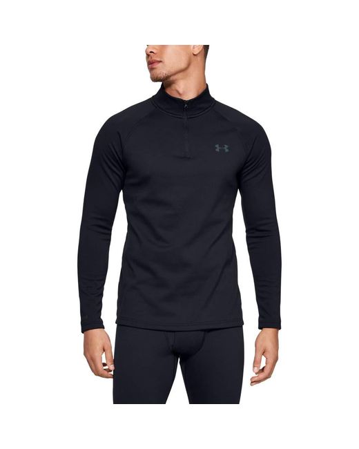 Under Armour Blue Packaged Base 4.0 1/4 Zip T-shirt for men