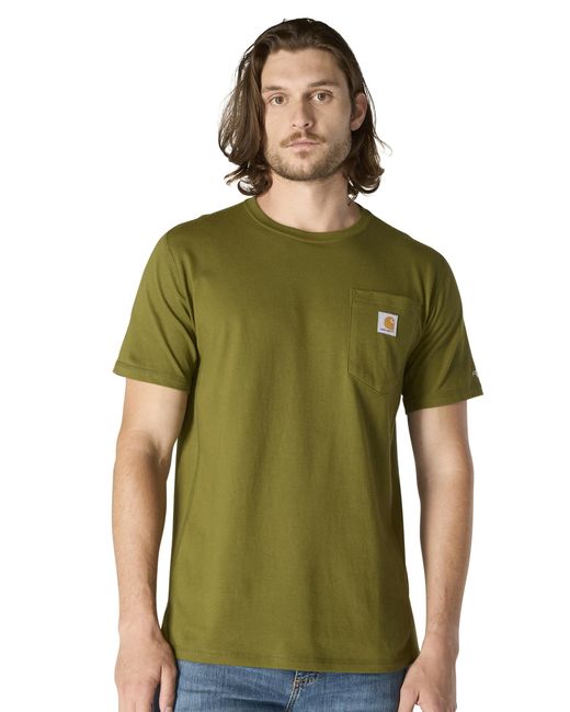 Carhartt Force 104616 Force Relaxed Fit Midweight Short Sleeve Pocket in Green für Herren