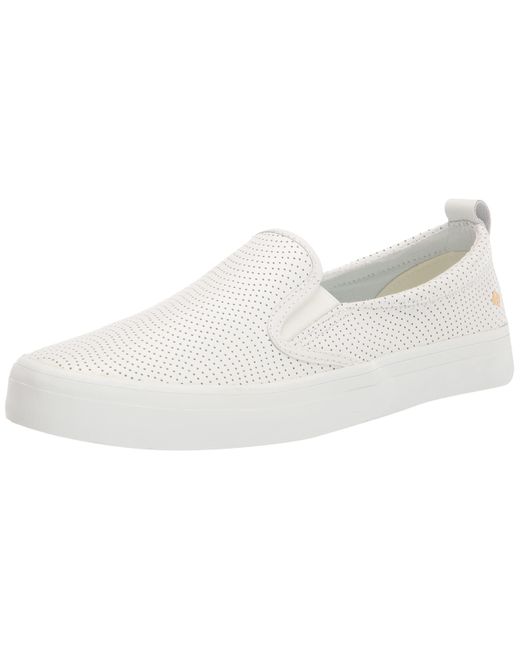 Sperry Top-Sider Leather Crest Twin Gore Boat Shoe in White | Lyst