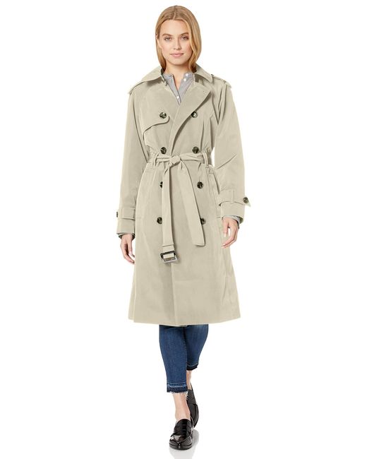 London Fog Plus Size Double-breasted 3/4 Length Belted Trench Coat in ...