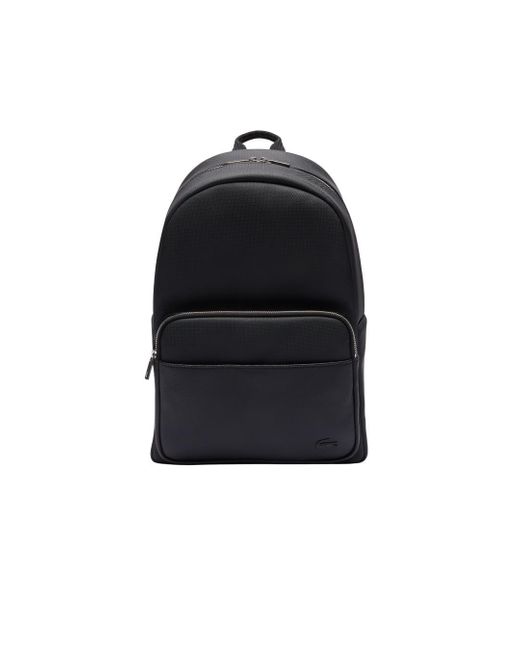 Lacoste Black Classic Backpack for men