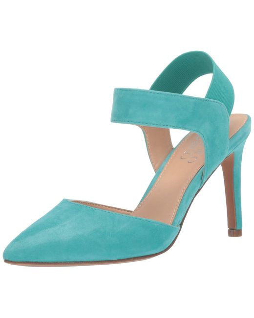 Franco Sarto Leather Lima Pump in Blue 