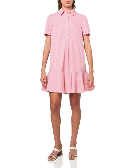 Tommy Hilfiger Women's Pink Shirt Dress Dresses