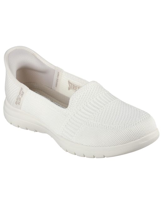 Skechers White On-The-go Flex-Camellia Hands Free Slip-Ins Slipper