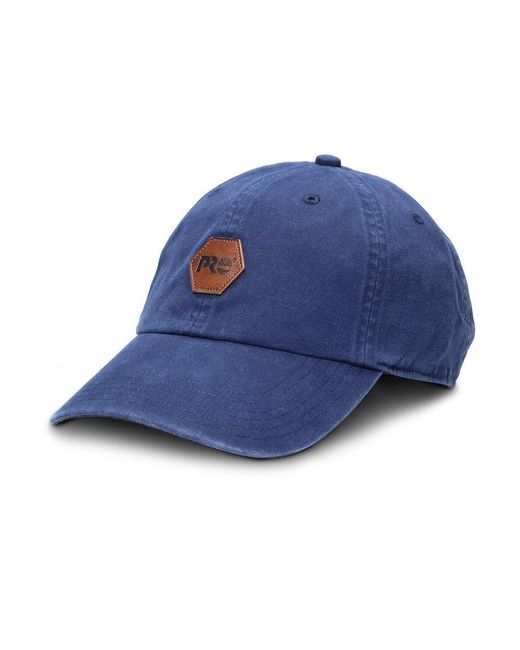 Timberland Blue Faux Leather Logo Low Profile Cap