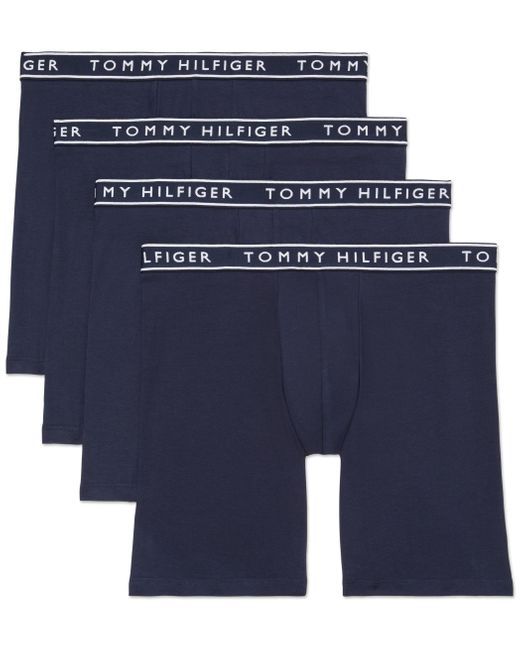 Tommy Hilfiger Blue Cotton Stretch 4-pack Boxer Brief for men