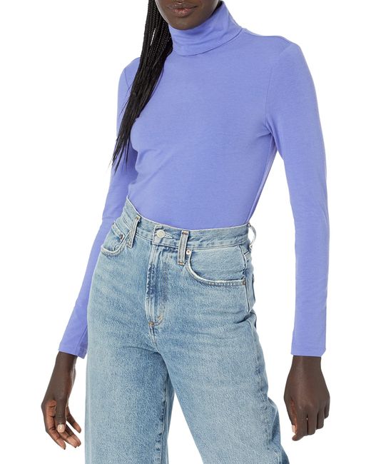 Amazon Essentials Blue Long-sleeve Turtleneck