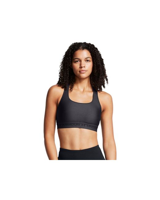 Under Armour Mid Heather Bh Met Gekruiste Bandjes Voor in het Black
