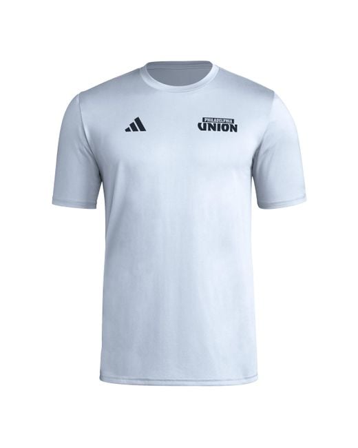 Adidas Blue Standard Local Warp Pre-game Short Sleeve T-shirt for men