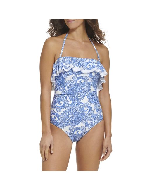 Tommy Hilfiger Tz3mh662-905-16 One Piece Swimsuit in Blue | Lyst