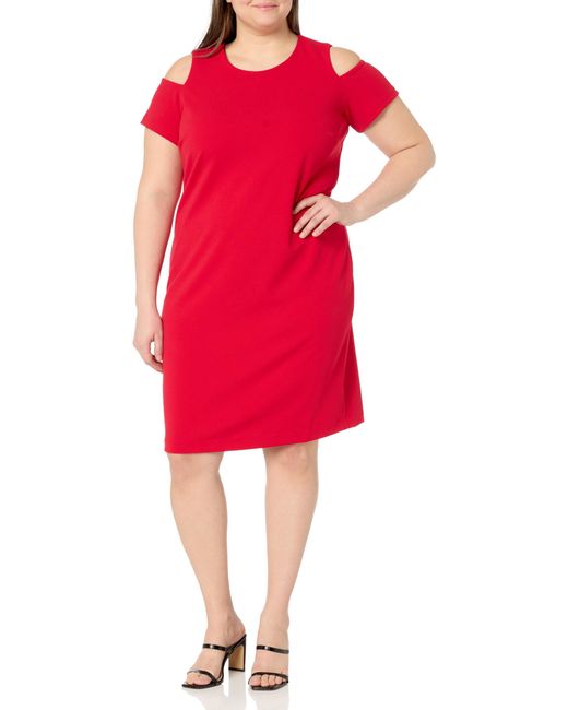 Tommy Hilfiger Red Cold Shoulder Dress