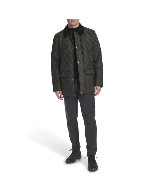 Cole Haan Black S Diamond Quilted Barn Jacket for men