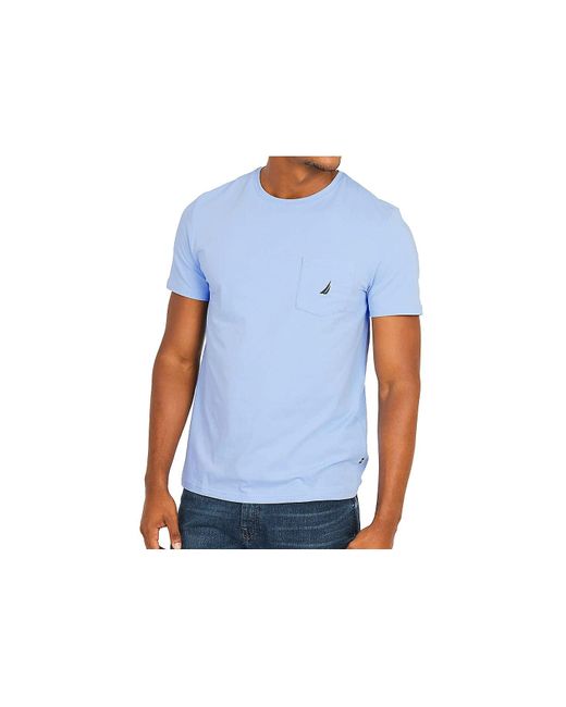 Nautica Cotton Big And Tall Solid Pocket T-shirt, Noon Blue, 2xlt for Men -  Save 47% | Lyst