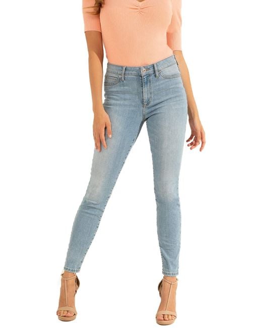 Guess Blue 1981 High-rise Skinny Jeans