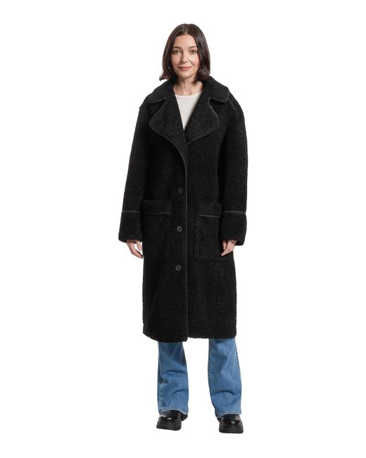 Ugg Black Sema Fluff Coat Coat