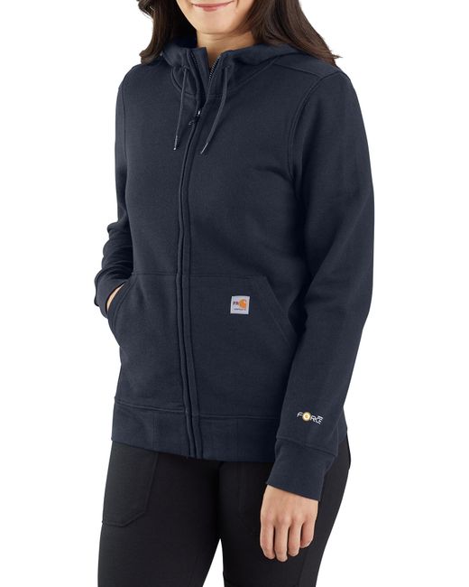 Carhartt Blue Flame Resistant Force Relaxed Fit Midweight Zip-front Sweatshirt