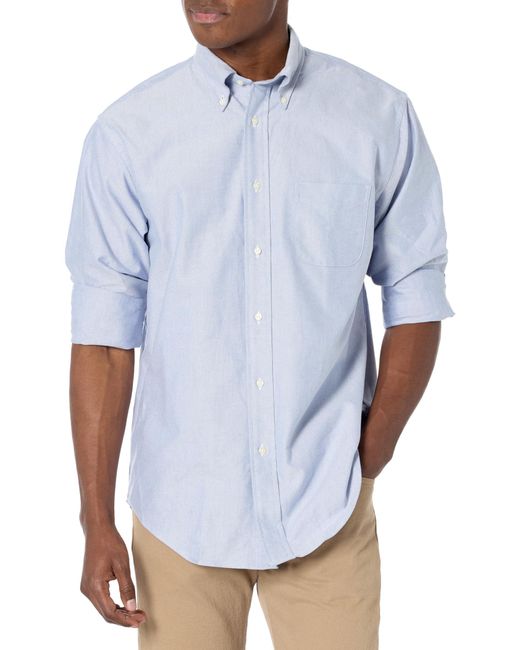 Brooks Brothers Blue Long Sleeve Button Down Original Oxford Cotton Sport Shirt for men