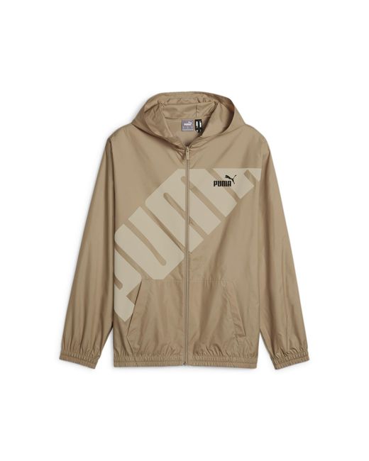 PUMA Natural Hooded Graphic Windbreaker for men
