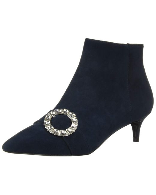 Charles David Blue Adora Embellished Suede Booties