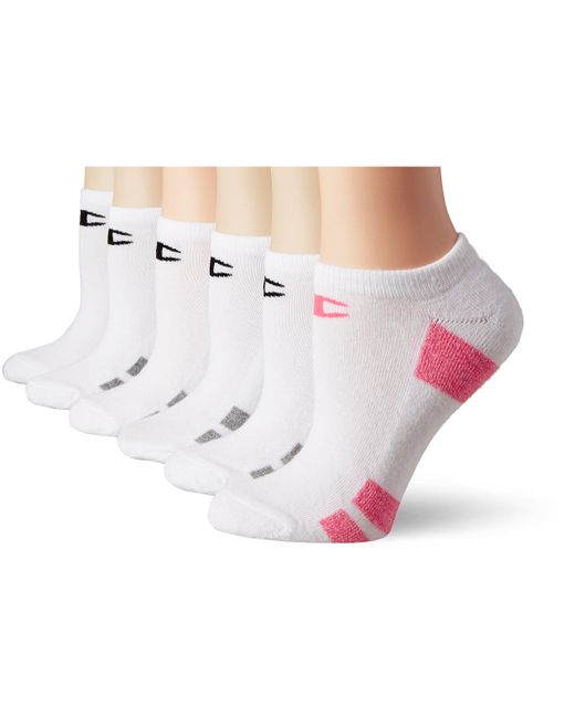 Champion Double Dry 6-pair Pack Performance No Show Cushioned in White - Save 8% - Lyst