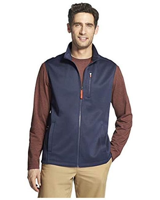 Izod Advantage Performance Spectator Fleece Vest in Blue for Men Lyst