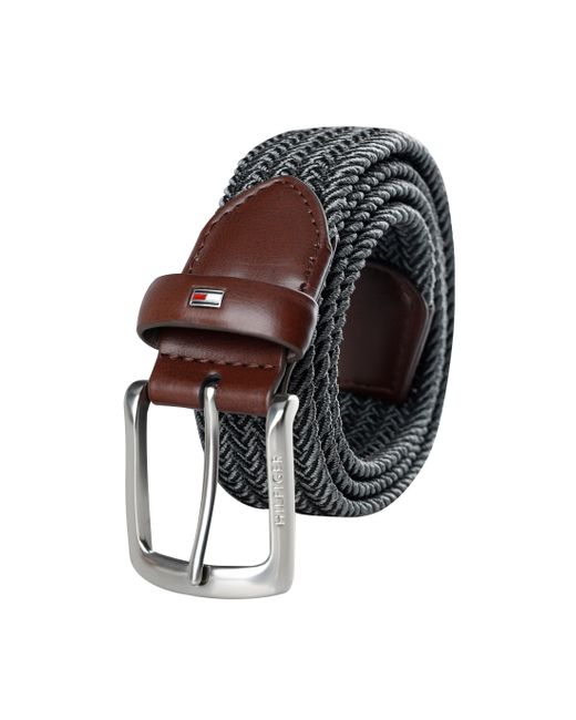 Tommy Hilfiger Black Fabric Web Braided Belt for men