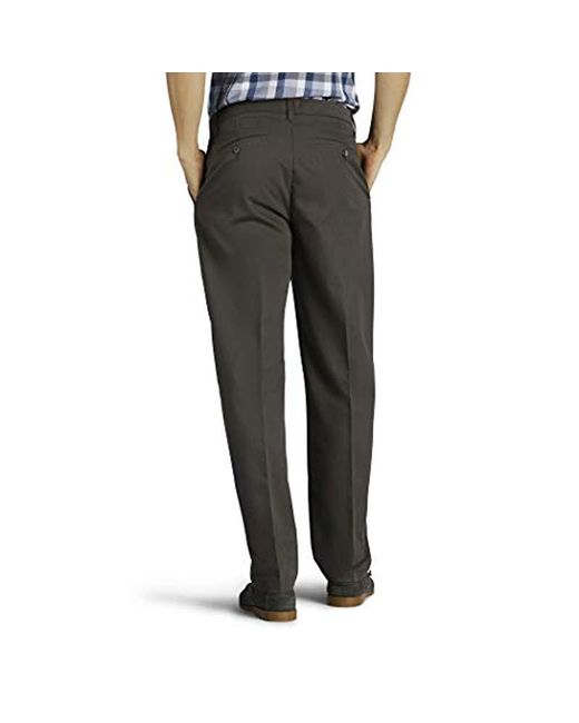 lee men's total freedom stretch relaxed fit flat front pant