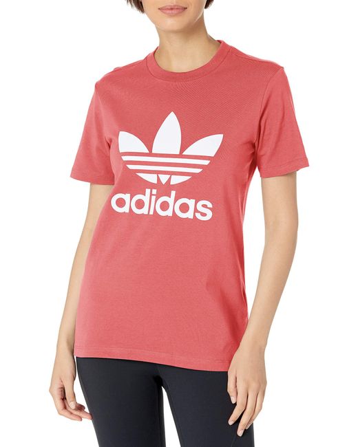 adidas Originals Cotton , Womens, Trefoil Tee, Hazy Rose, Small in Pink -  Save 40% - Lyst