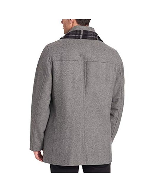 Dockers Weston Wool Blend Car Coat With Scarf in Gray for Men Save 62 Lyst