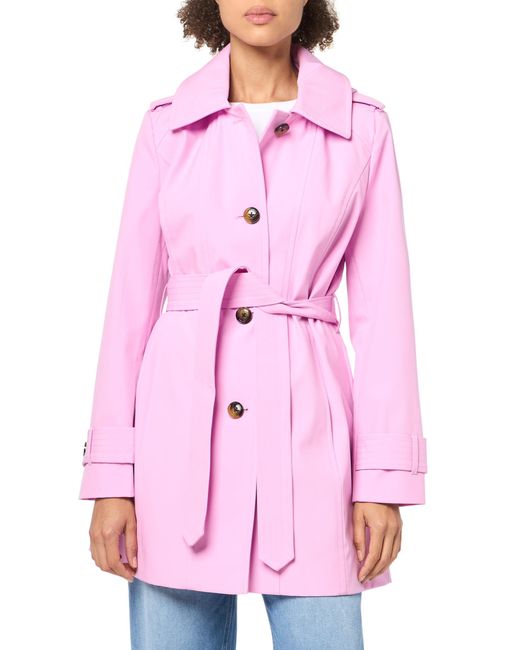 London Fog Pink Single Breasted Trench Coat
