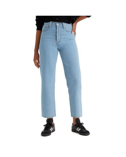 Levi's Women's Blue Ribcage Straight Ankle Jeans,
