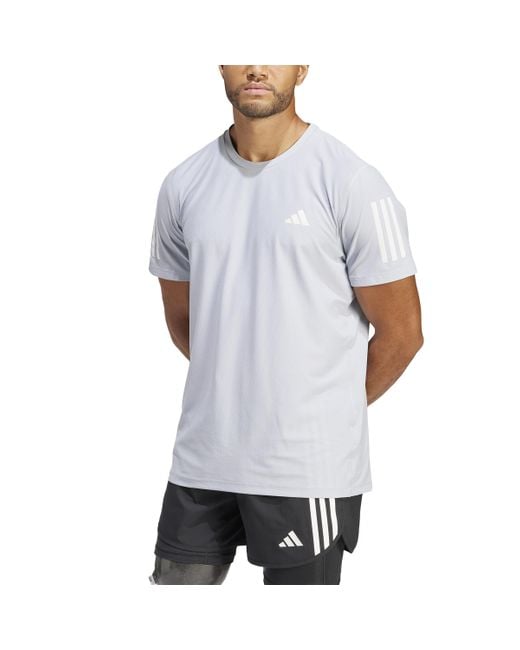Adidas White Tall Size Own The Run T-shirt for men
