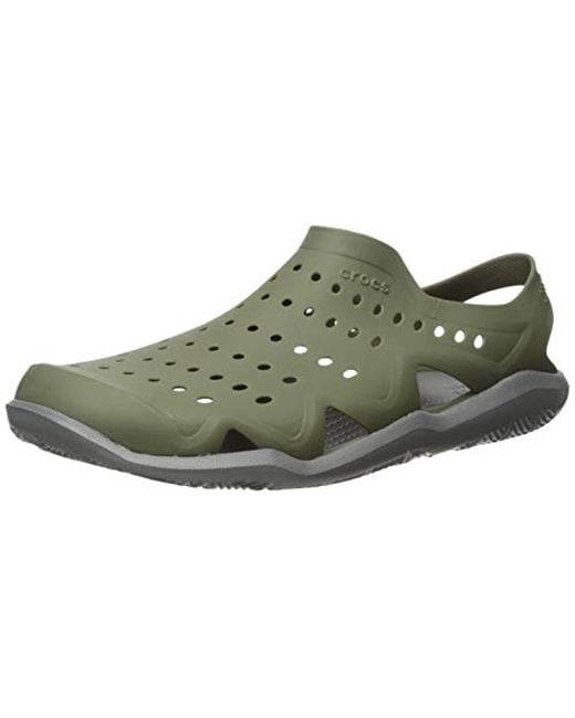 Crocs™ Green Mens Swiftwater Wave Sandal for men
