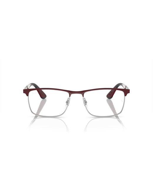 Ray-Ban Black Rx6516m Scuderia Ferrari Collection Rectangular Prescription Eyewear Frames