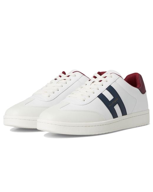 Tommy Hilfiger White Lerge Shoes Cream//Rouge, Synthetic for men