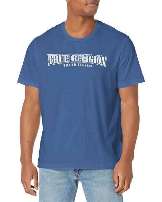 Relaxed Nu Brush Tee di True Religion in Blue da Uomo