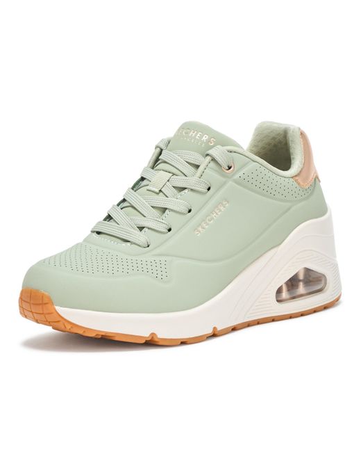 Skechers Green UNO Wedge-Hi Steps Sneaker