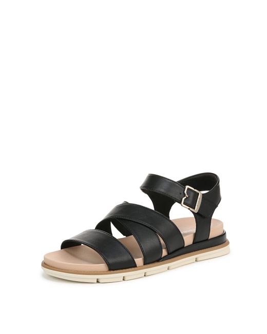 Dr. Scholls Dr. Scholl's S Timeless Life Flat Sandal Black Smooth 6 M