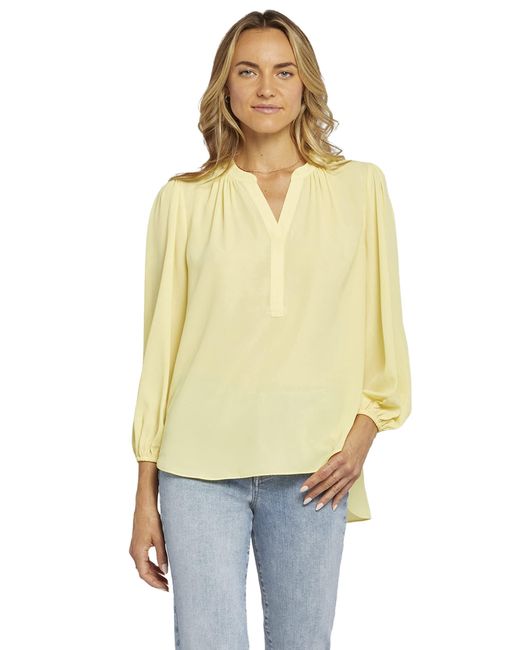 NYDJ Natural Puff Sleeve Popover