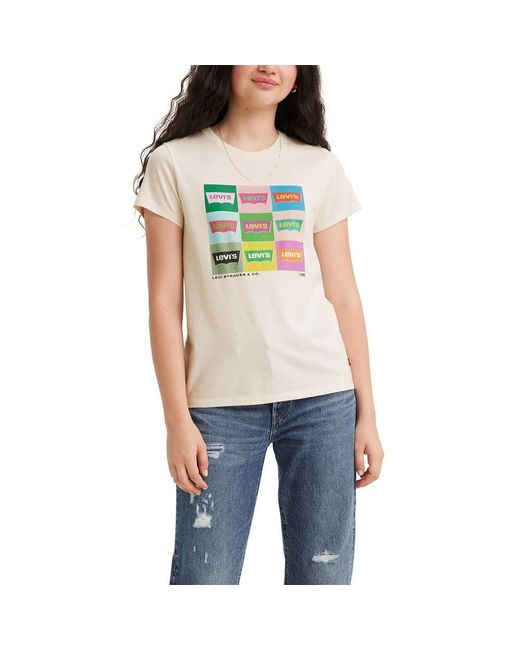 Levi's Perfect Tee-shirt in Natural | Lyst