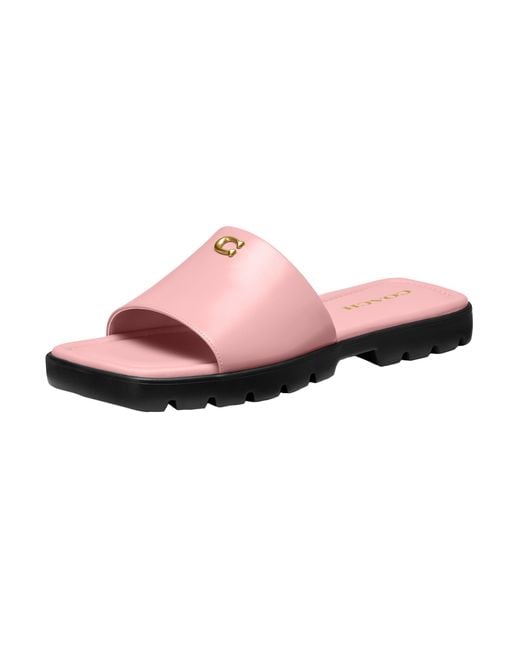 COACH Pink S Florence Sandal