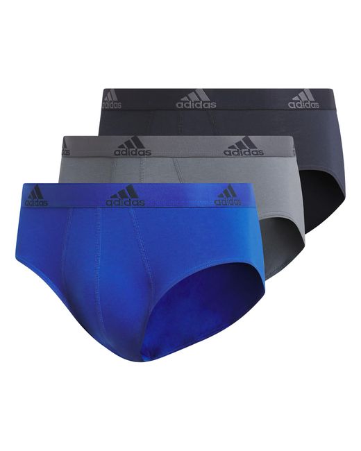 Adidas Blue Performance Stretch Cotton Brief Underwear for men