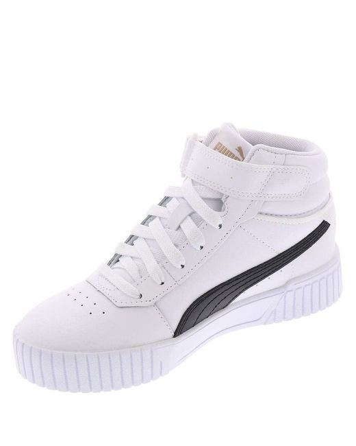 PUMA White Carina 2.0 Mid Sneaker