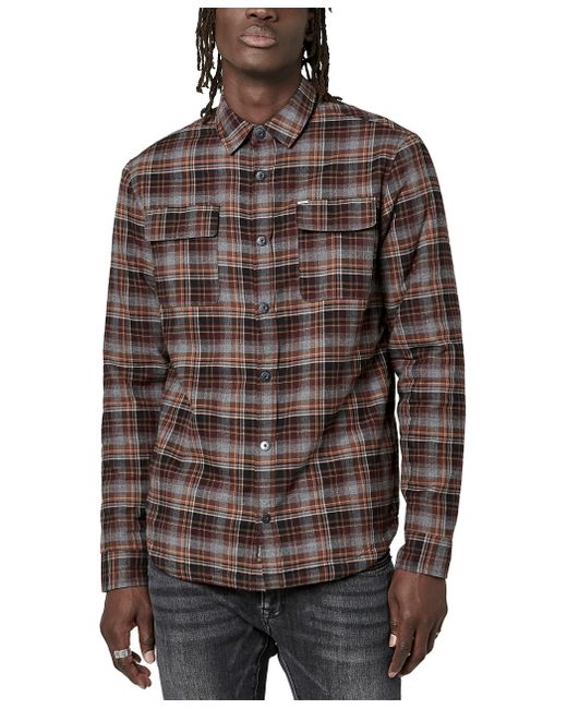 Buffalo David Bitton Brown Shirt Style Shacket Jacket for men
