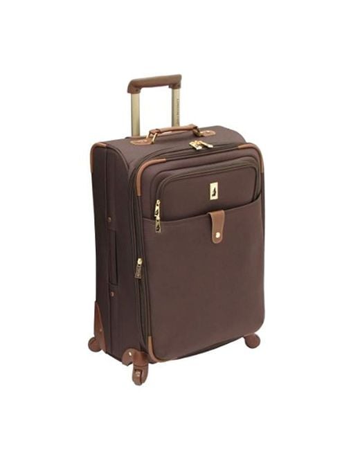 London Fog Brown Luggage Chelsea Lites 25 Inch 360 Expandable Upright