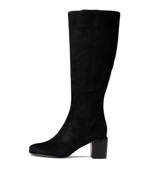 Vince Leather Maggie Knee High Wide Calf Boot in Black Suede (Black) Lyst