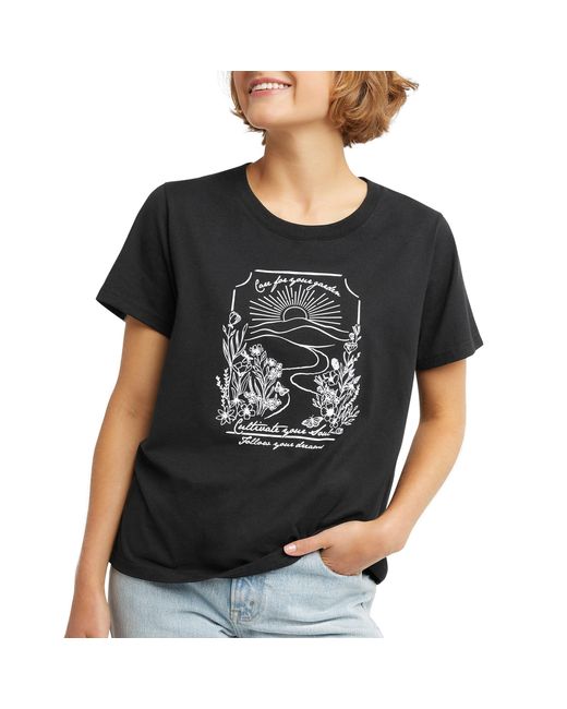 Hanes Black Originals Plus Size Graphic T-shirt